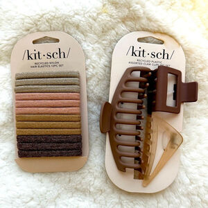 NWT Kitsch Neutral Hair Accessories - Claw Clips and Hair Ties